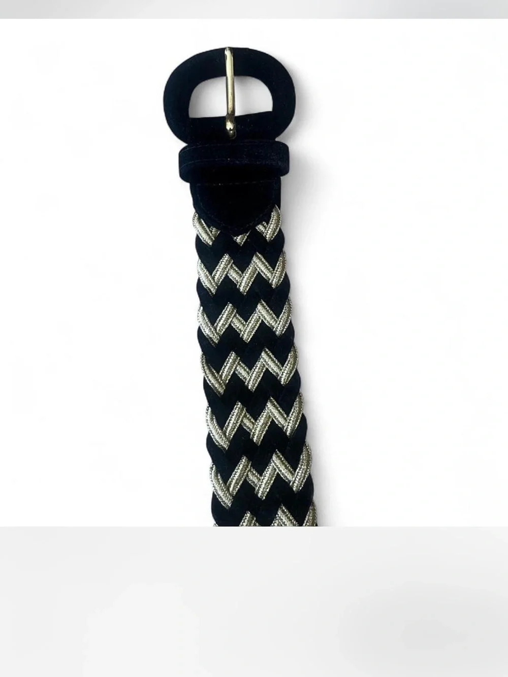 Vintage Lord & Taylor Black and Gold Braided Belt !!!